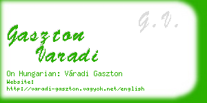 gaszton varadi business card