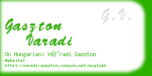 gaszton varadi business card